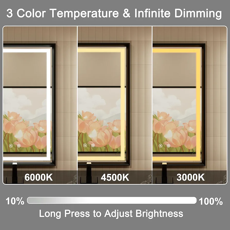 Miroir led avec contour en profile PHANTOM 2300 80*60 NF - Image 2