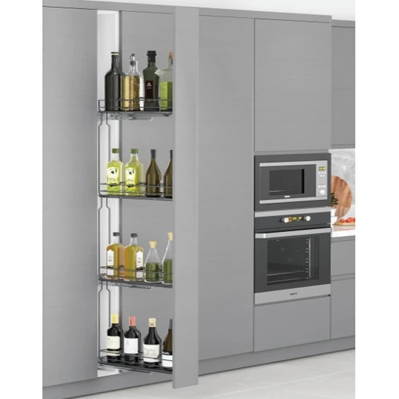 Porte bouteille sortie totale Starrax bois gauche 15cm
