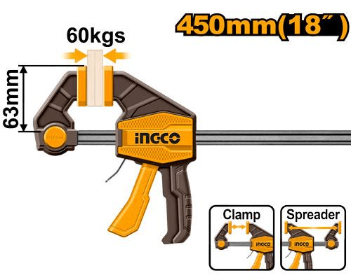 Serre-joint à barre rapide INGCO hqbc01603