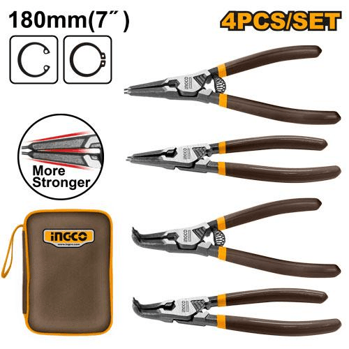 Ensemble de 4 pinces à circlips INGCO hccps26180
