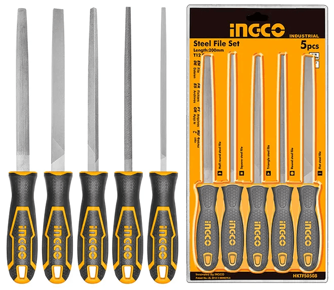 Ensemble de 5 limes en acier INGCO hktfs0508