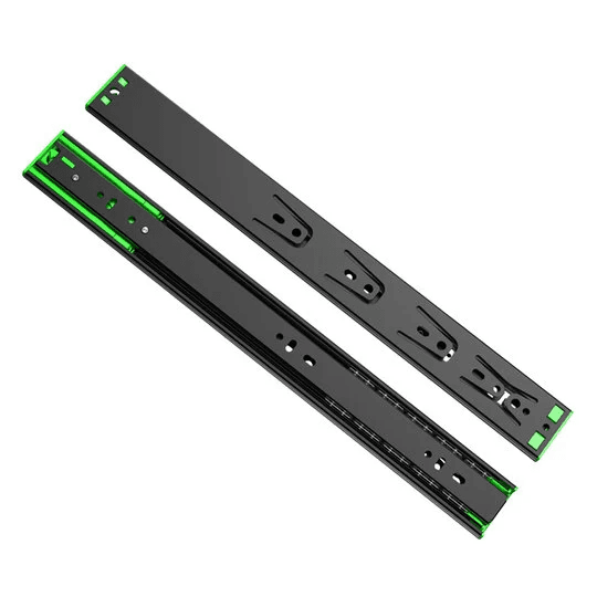 Glissières à billes 3 sections KOLITY 45 mm standard (1.01.01.2), noir, 400 mm