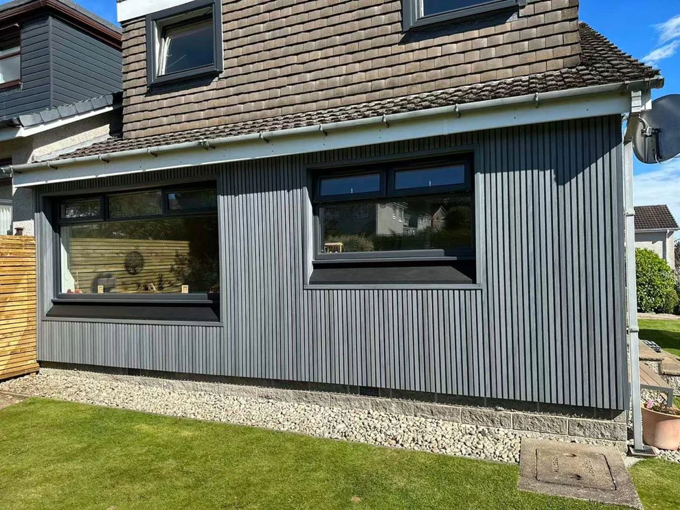 Bardage exterieur PHANTOM gris anthracite noir pe cladding outdoor je23-3d-lg&bk – Image 2