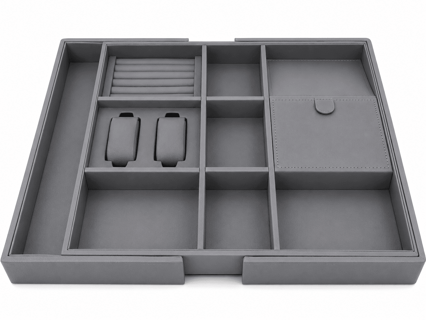 Porte bijoux en cuire gris anthracite 500-800 KOULINA 122401G