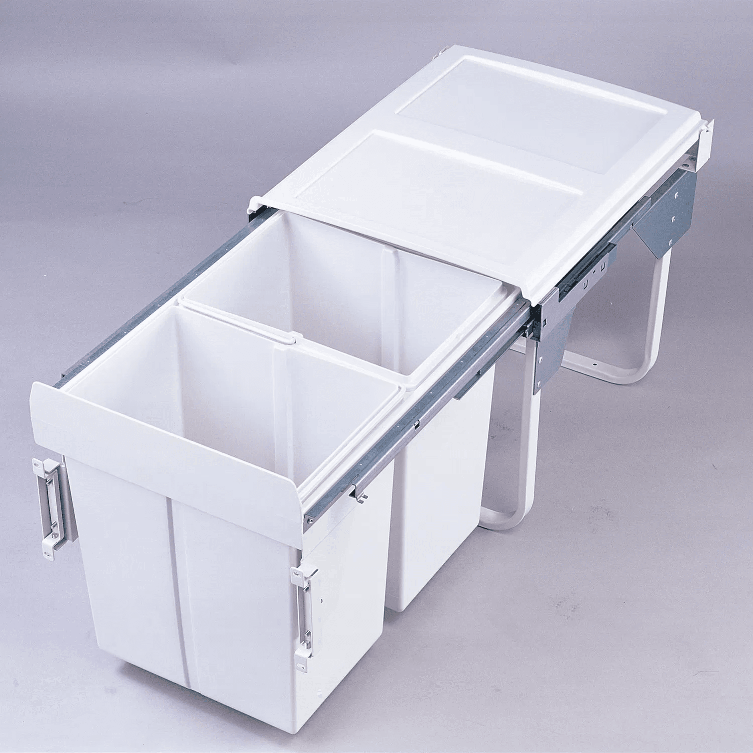Porte poubelle double blanc HUZUR NF